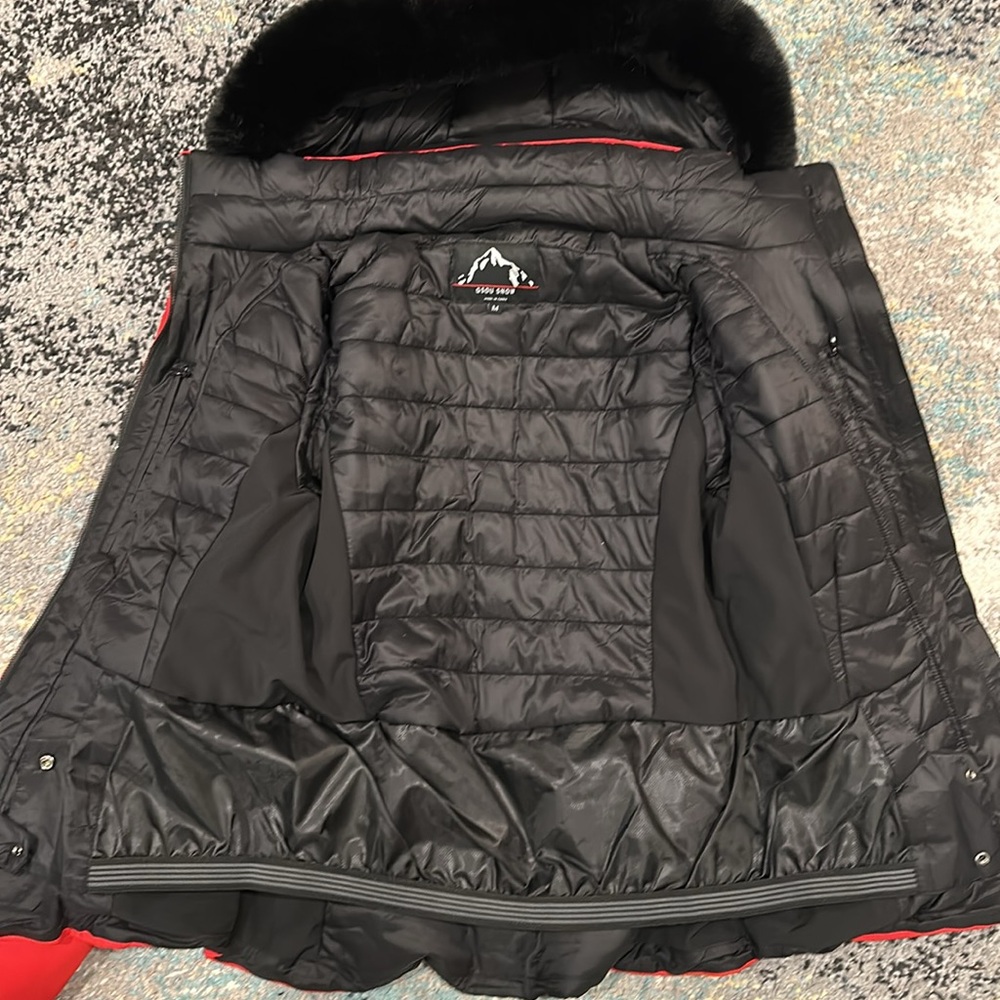 Gsou Snow Stretch Faux Fur hood trim Ski/Snow Jacket NWT - Picture 10 of 11
